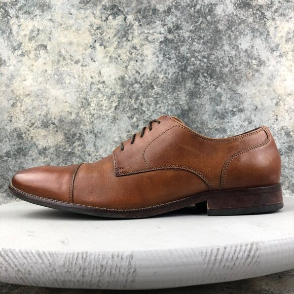 Cole Haan Men\'s Size 11M Benton II Brown Leather Cap Toe Oxfords Dress Shoes main image 11